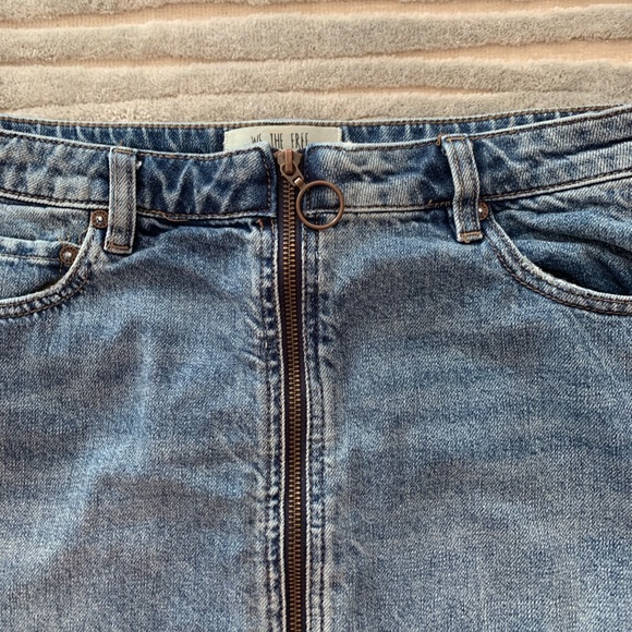 Free People Zipper Denim Skirt - Picture 5 of 5